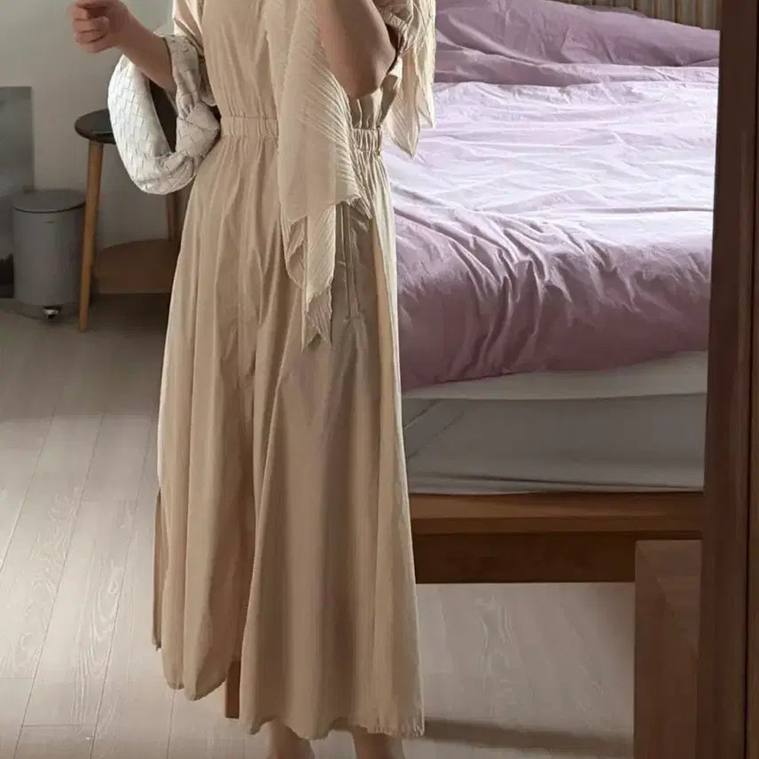 [BUNJANG] LIST V-Neck Long Dress / LIST 리스트 브이넥 롱 원피스