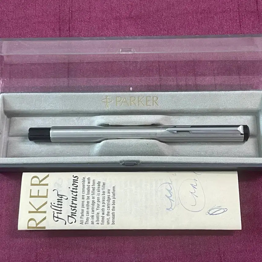 [BUNJANG] Parker Vector Rollerball Pen Brushed Stainless Steel / 파카 롤러볼펜 벡터 브러쉬드 스테인레스 스틸