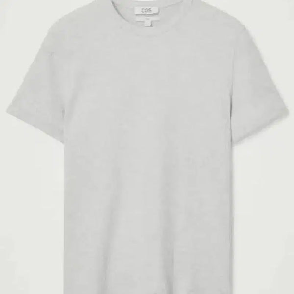 [BUNJANG] COS Slim Ribbed Short-Sleeve T-Shirt Light Grey XL / [XL] 코스 슬림 리브드 반팔 티셔츠 라이트그레이