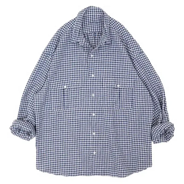 [BUNJANG] Porter Classic Linen Gingham Roll-up Shirt / 포터클래식 린넨 깅엄 롤업 셔츠 판매