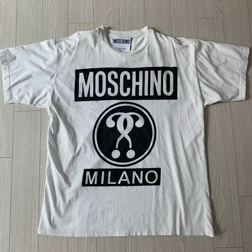 [BUNJANG] Moschino Short Sleeve T-Shirt White / 모스키노 반팔 티셔츠 화이트