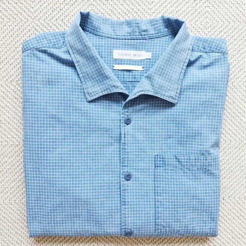[BUNJANG] Thomas More Blue Calm Indigo Shirt L / 26년 신상 토마스모어 블루캄 인디고 셔츠 L