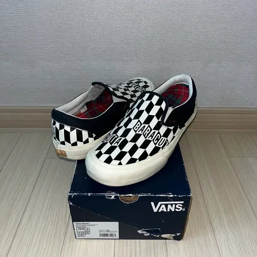 [BUNJANG] Vans Vault x Baracuta Classic Slip-On VLT LX Black Checkerboard / 반스 볼트 x 바라쿠타 클래식 슬립온 VLT LX 블랙 체커보드