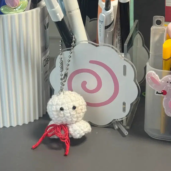 [BUNJANG] Hand-knitted Teru Teru Bozu Keychain / 테루테루보즈 뜨개 키링