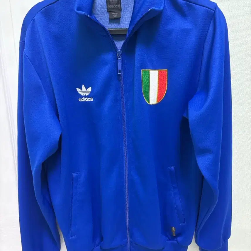 [BUNJANG] Adidas Track Top Blue Hungary Flag Patch / 아디다스 트랙탑 블루 헝가리 국기 패치