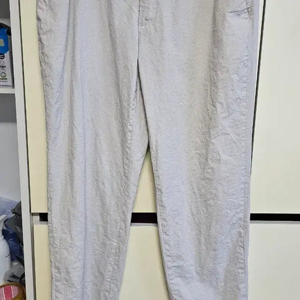 [BUNJANG] Giordano Men's Summer Linen Pants Light Gray / 지오다노 남자 여름 린넨 바지 연한 회색