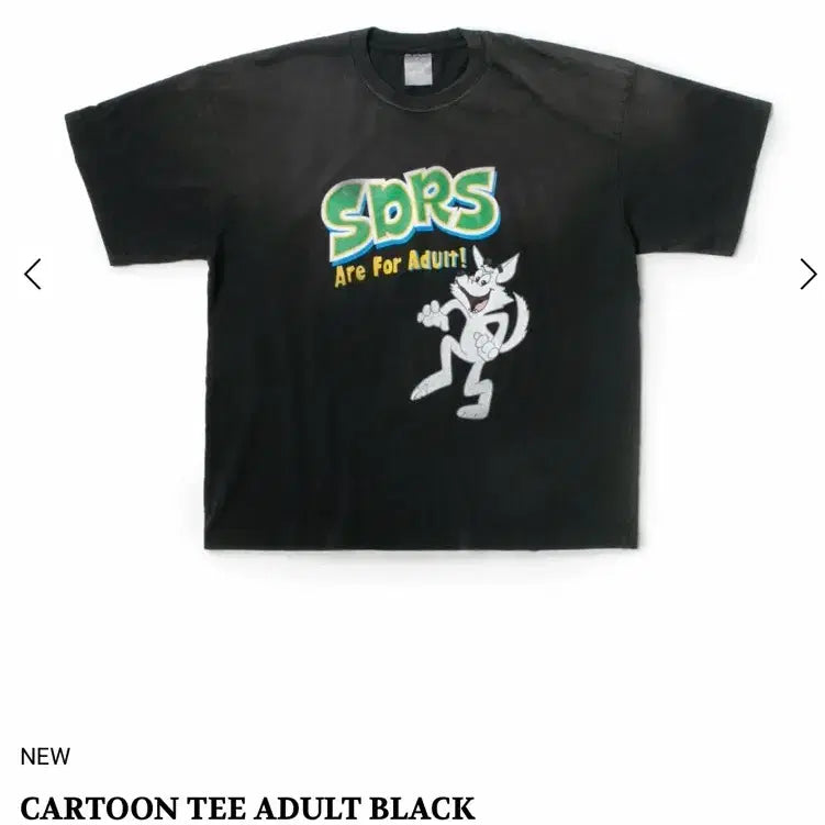 [BUNJANG] Sandy and Roses Cartoon Tee Black Size 3 / [3] 샌디앤로지스 카툰티 black