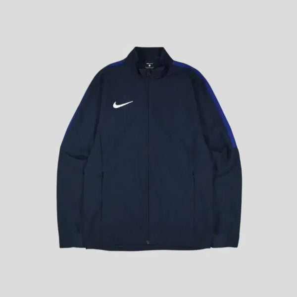 [BUNJANG] Nike Dri-FIT Academy 16 Woven Windbreaker Navy Blue White Swoosh Logo / 나이키 네이비 블루 화이트 배색 스우시 로고 사이드라인 드라이핏 아카데미16 이너메쉬 우븐 바람막이 S
