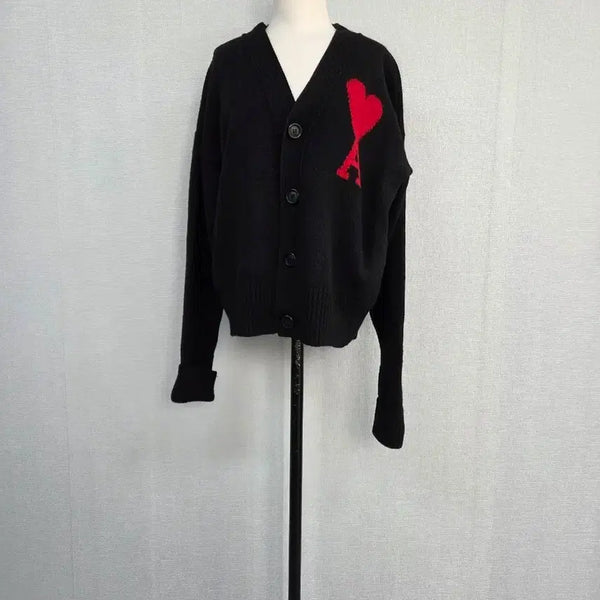 [BUNJANG] AMI Big Heart Logo Cardigan / 아미 빅하트 로고  가디건