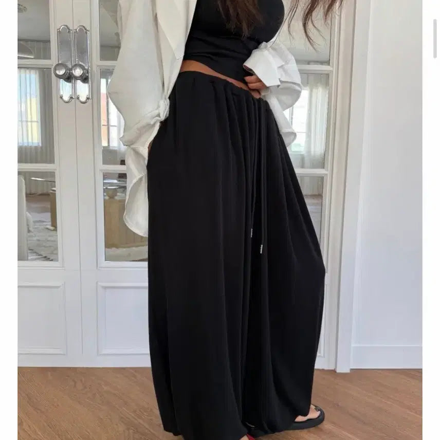 [BUNJANG] FATAL J Harem Pants Black / 파탈제이 하렘팬츠 블랙(임산부가능)