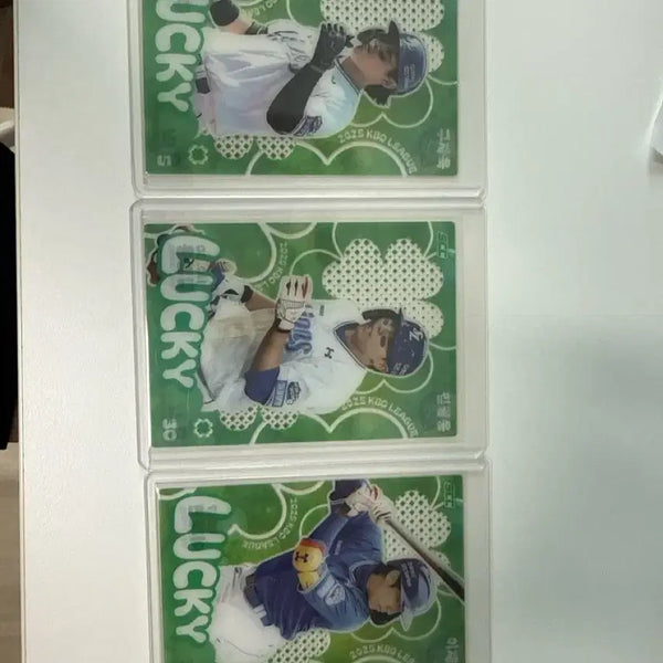 [BUNJANG] Samsung Lions Goo Ja-wook Kim Young-woo Lee Jae-hyun KBO Clover Card Set / 삼성라이온즈 구자욱 김영우 이재현 Kbo 클로버 카드 세트