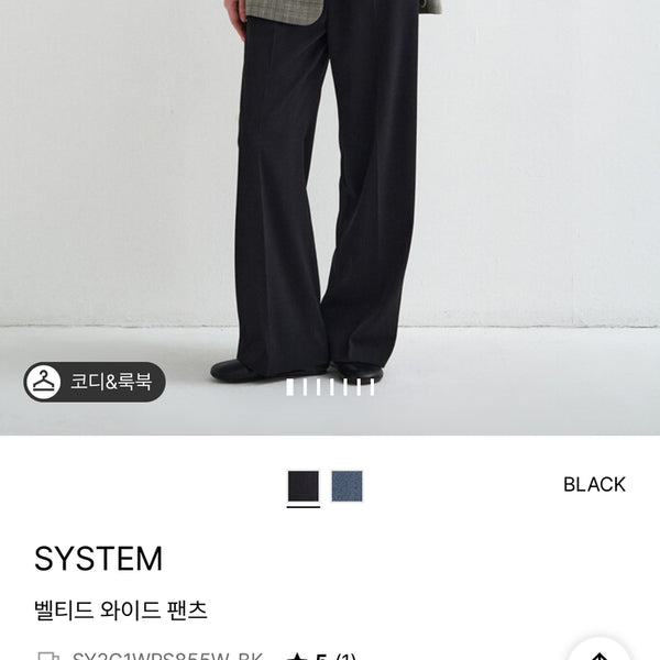 [BUNJANG] System 2026 SS Belted Wide Pants (Black) / [시스템]2026 ss 벨티드 와이드 팬츠(블랙) 64