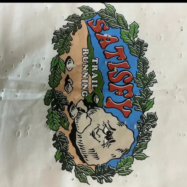[BUNJANG] Satisfy Trail Running Short Sleeve T-Shirt White / 새티스파이 트레일러닝 반팔티 흰색