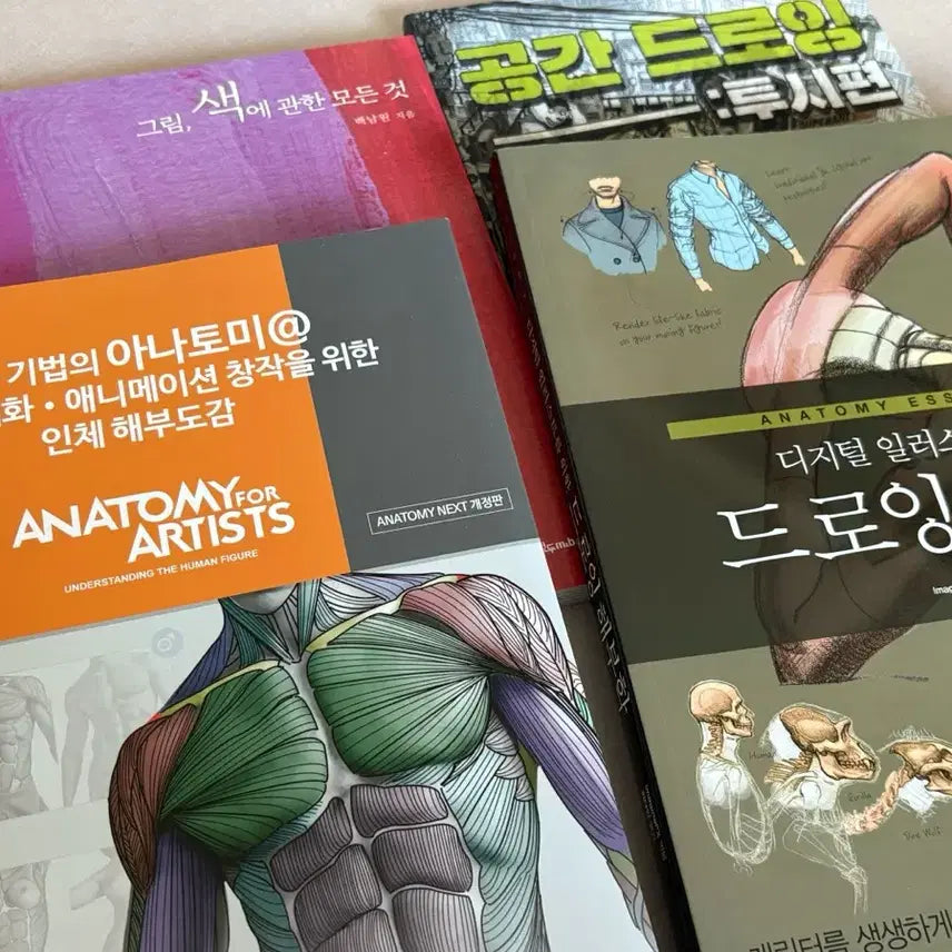 [BUNJANG] Human Anatomy Drawing Book Set (4 Volumes) / 인체 드로잉 책 4권