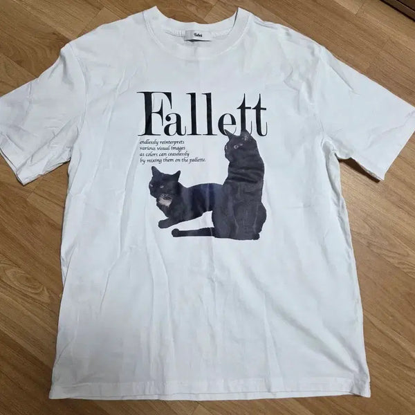 [BUNJANG] Pallet Cat Printing Short Sleeve T-Shirt L / 팔렛 고양이 프린팅 반팔 티셔츠 L