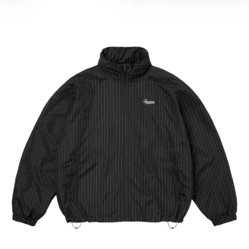 [BUNJANG] Supreme Reflective Pinstripe Track Jacket Black / 슈프림 리플렉티브 핀스트라이프 트랙 자켓 블랙 - 24FW