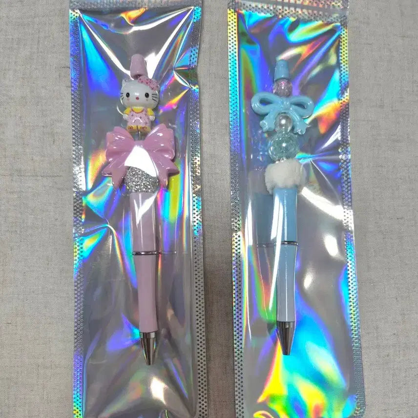 [BUNJANG] Kitty Decorative Pen Set (Bundle Set) / 키티 볼꾸펜 2세트일괄(새상품)