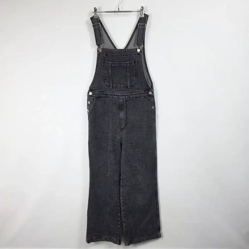 [BUNJANG] Frost J Black Denim Overall Bib Pants Women's 34-inch / 프로스트제이 흑청 데님 오버롤 멜빵 팬츠 여 34인치 260805