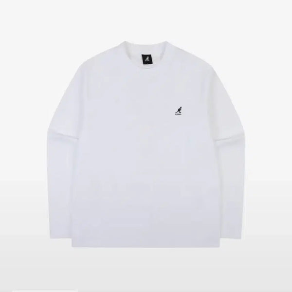 [BUNJANG] Kangol Basic Long Sleeve T-Shirt White / [미개봉 새상품]캉골 베이직 롱슬리브 티셔츠 화이트