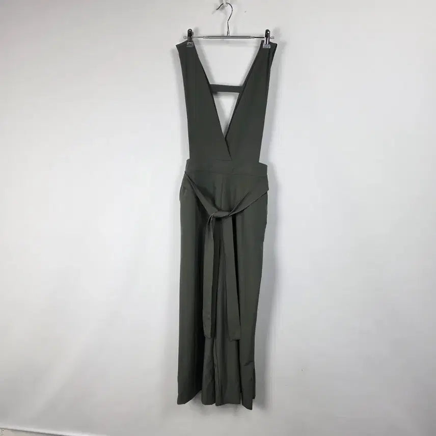 [BUNJANG] BREAL Khaki Back-Banding Wide Jumpsuit Women's Size 55 / 브레알 카키 뒷밴딩 와이드 점프수트 여 55 사이즈 260805