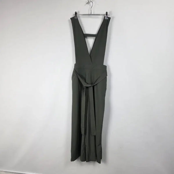 [BUNJANG] BREAL Khaki Back-Banding Wide Jumpsuit Women's Size 55 / 브레알 카키 뒷밴딩 와이드 점프수트 여 55 사이즈 260805