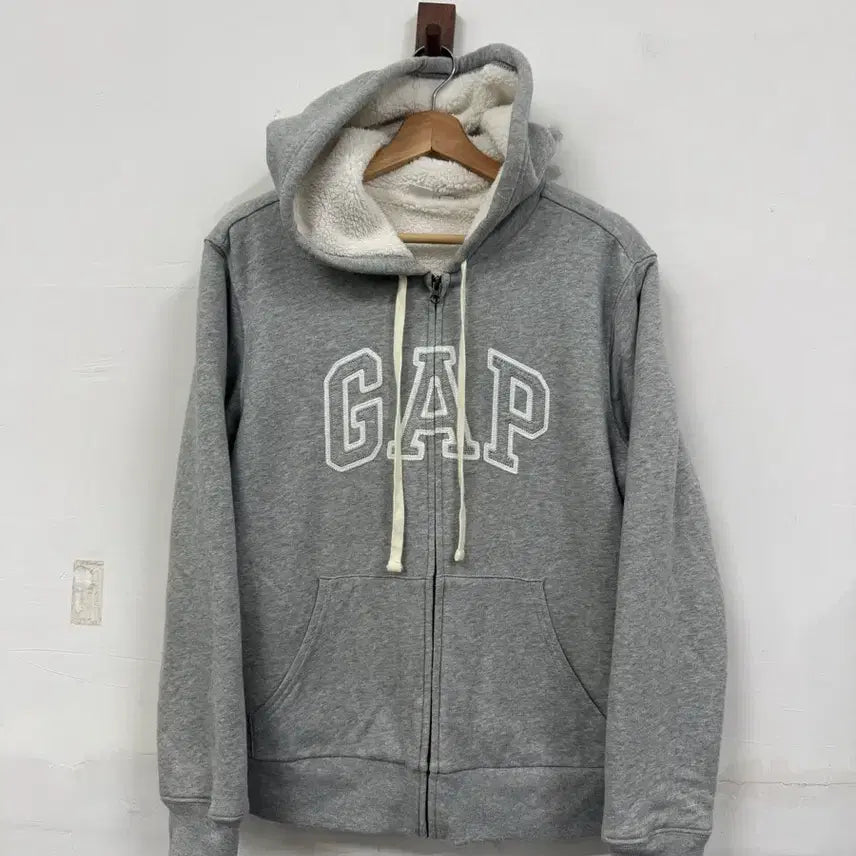 [BUNJANG] Gap Sherpa Fleece Hooded Zip-Up Jacket / (L)갭 양털 쉐르파 후드집업
