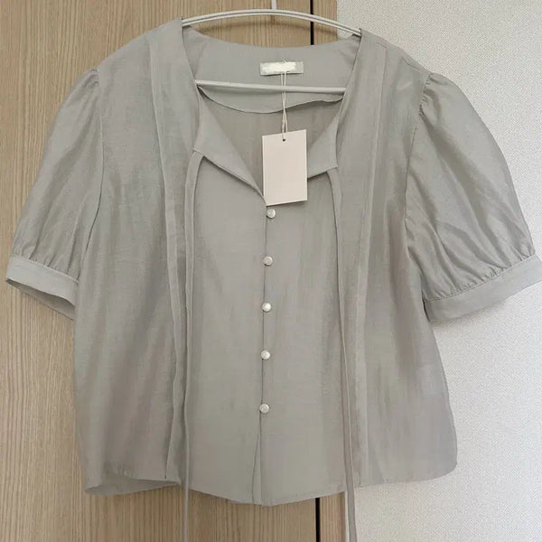 [BUNJANG] Puff Blouse / (택달린 새상품)퍼프 블라우스