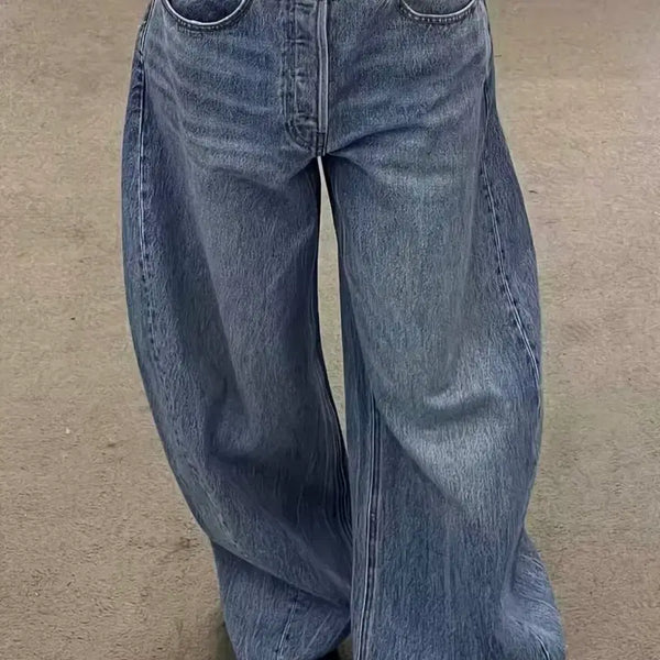 [BUNJANG] Wide Denim Pants Blue / 와이드 데님 팬츠 블루