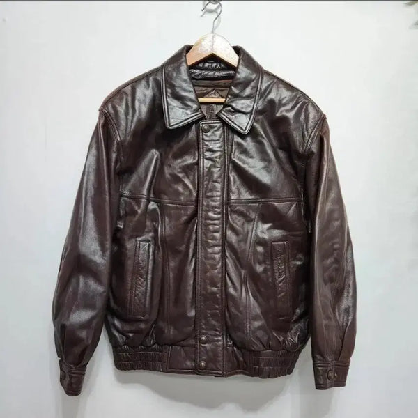 [BUNJANG] Kolon Trading Co. 90s Menstar Genuine Leather Jacket with Mink Trim / 코오롱상사 90S 맨스타 밍크배색 양가죽 자켓