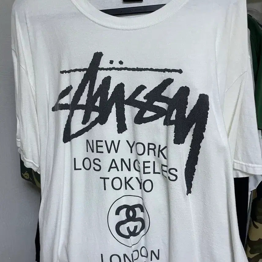 [BUNJANG] Stussy World Tour T-Shirt / 스투시 월드투어 정품 반팔 L
