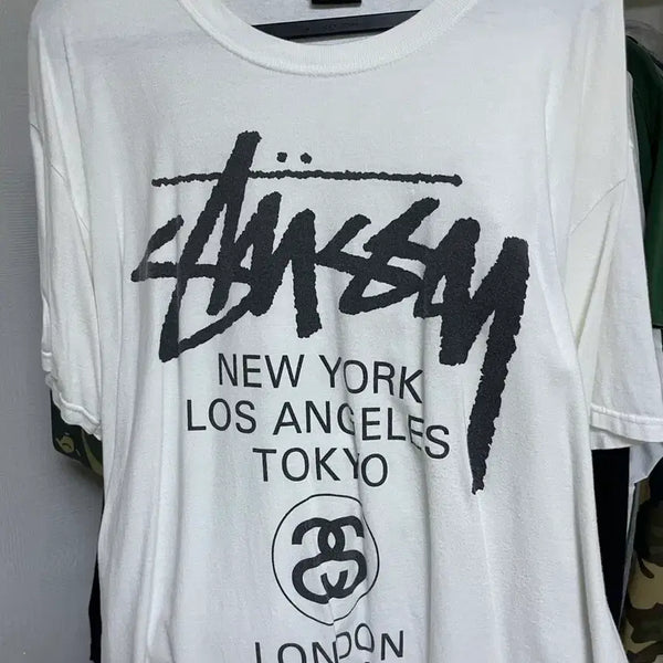 [BUNJANG] Stussy World Tour T-Shirt / 스투시 월드투어 정품 반팔 L