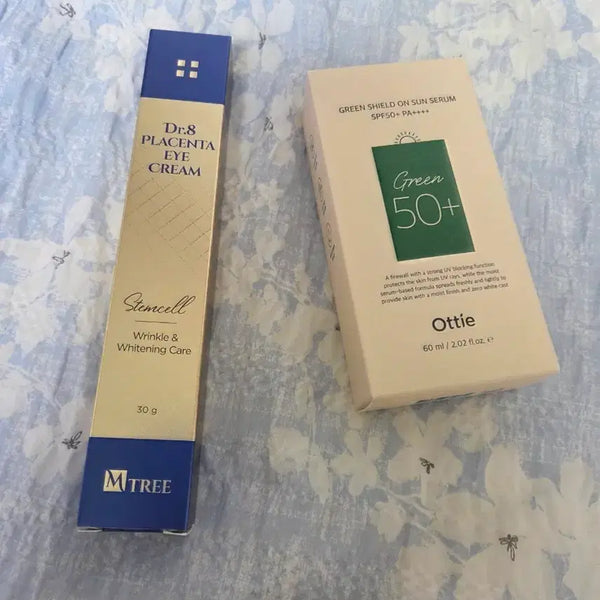 [BUNJANG] MTree Dr.8 Placenta Eye Cream + Sun Serum Bundle Set / 새제품_면세점 입점 양태반 아이크림+ 선 세럼 2개 일괄 판매