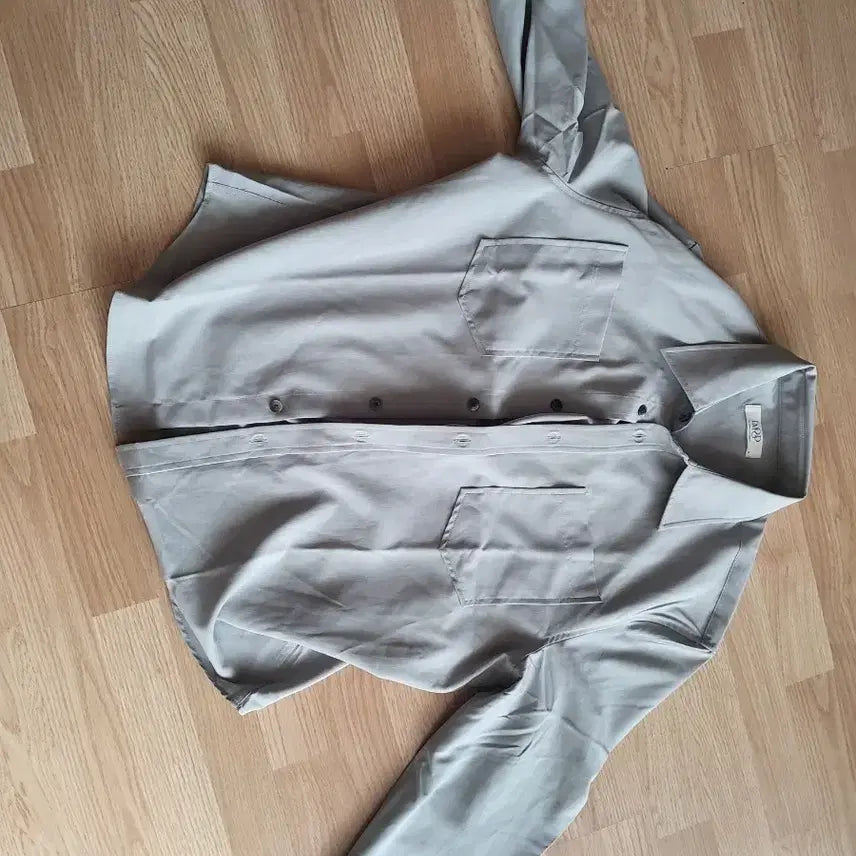 [BUNJANG] Ellude Sunwell Linen-Like Shirt Mint Grey Size 46 / 엘무드 썬웰 린넨 라이크 셔츠 민트그레이46