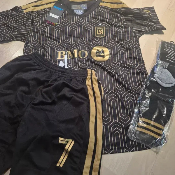 [BUNJANG] LAFC Uniform Set Black/Gold Size 28 New / LAFC 유니폼 세트 검정/골드28사이즈 새상품