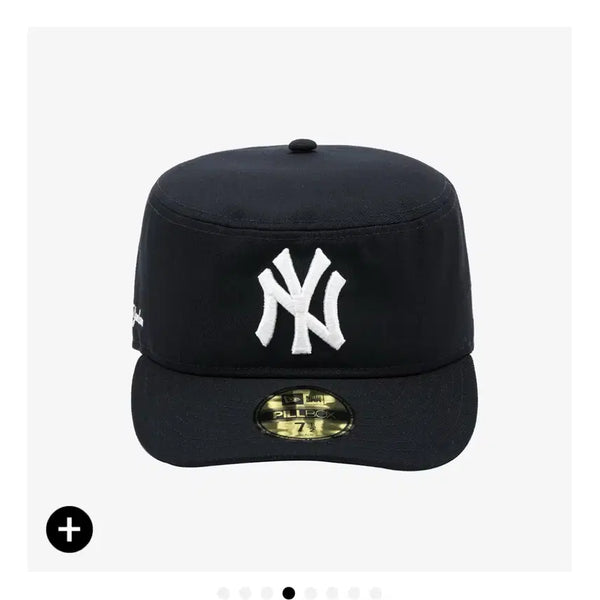[BUNJANG] New Era New York Yankees Pre-Curved Fitted Cap Navy 7 1/8 / 뉴에라 뉴욕 양키스 프리 커브드 필박스 피티드캡 네이비 718 교환