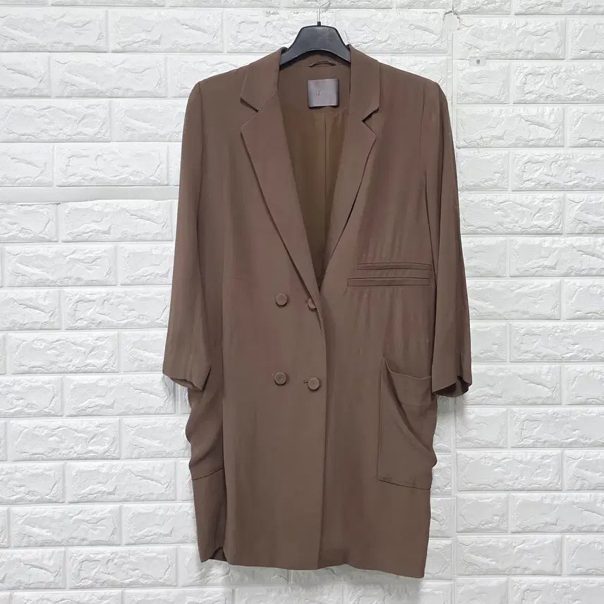 [BUNJANG] Le Beige Double Breasted Long Jacket E500 / M-L 르베이지 더블 브레스트 롱 자켓 E500