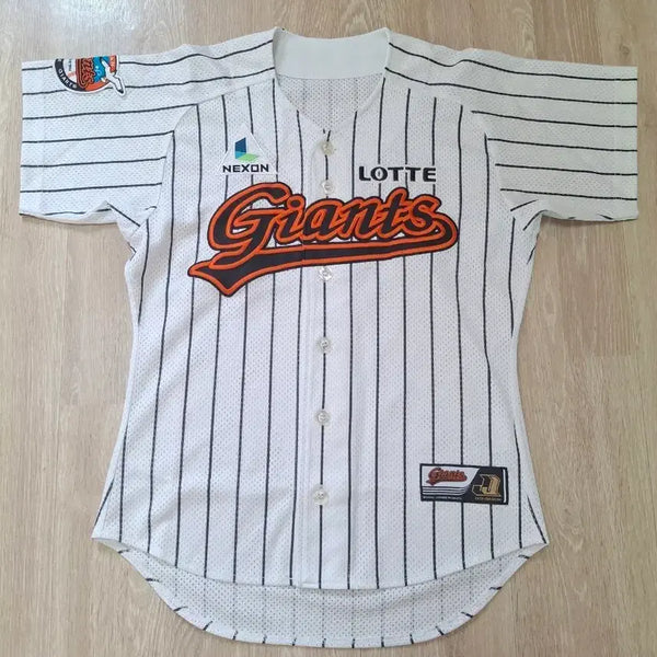[BUNJANG] Lotte Giants Nomaking Home Stripe Jersey Size 85 / 롯데자이언츠 노마킹 넥슨 홈 스트라이프 85사이즈 유니폼
