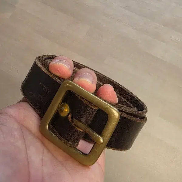 [BUNJANG] Lemerikana Garrison Belt Brown M / 르메리카나 개리슨 벨트 브라운 M