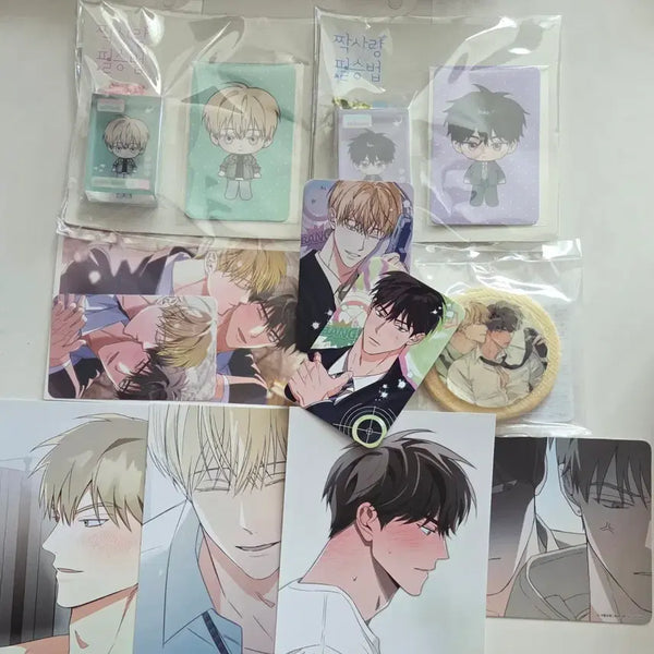 [BUNJANG] Mopeon Love Escape Artist Collection Special Edition Postcard & Coaster Set / 모펀 사랑도피작가전 짝사랑 필승법 쓰레기 방생금지 굿즈 특전 엽서 코스터