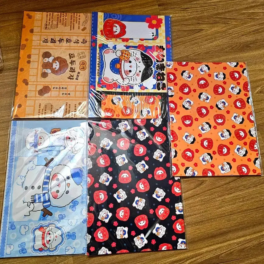 [BUNJANG] Mokko Wrapping Paper Set / 모꼬 랩핑지 5세트 판매해요