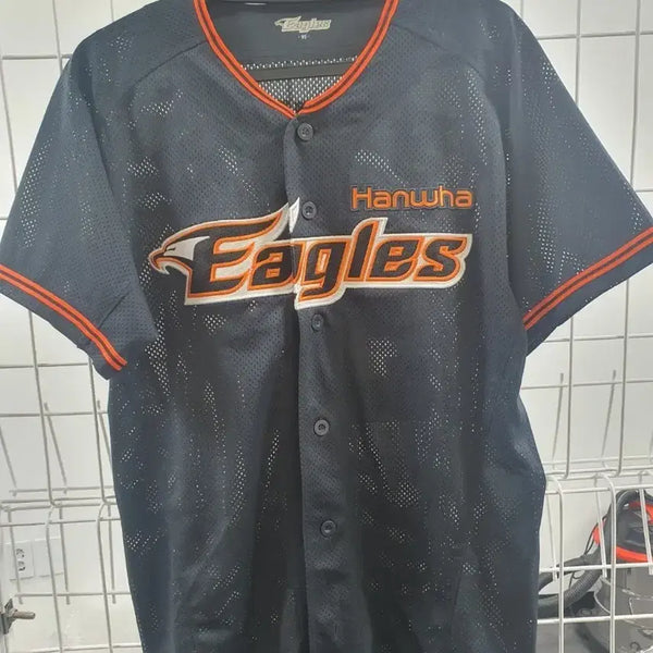 [BUNJANG] Hanwha Eagles Baseball Uniform Black Jang Min-jae Size 100 / 한화 이글스 야구 유니폼 블랙 장민재 100사이즈 팝니다