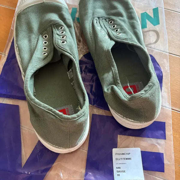 [BUNJANG] BENSIMON Ellie Khaki Flat Shoes (240-245) / 벤시몽 엘리 (240-245) 카키색