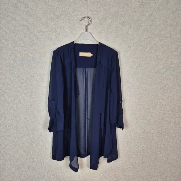 [BUNJANG] Olivia Hasler Navy See-through Open Cardigan / (#95/66)올리비아하슬러 네이비 시스루 오픈가디건
