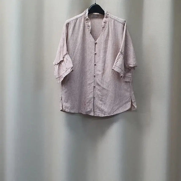 [BUNJANG] The Izzat Ruffle Sleeve Blouse Shirt / 더아이잗 프릴소매 블라우스 셔츠
