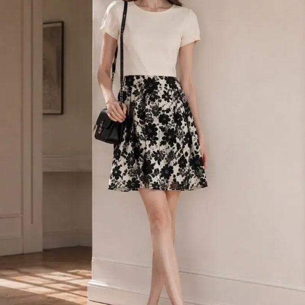 [BUNJANG] Maje Flower Pattern Puff Sleeve Dress XS / 마주 원피스 여자 44 사이즈 마쥬 원피스 xs