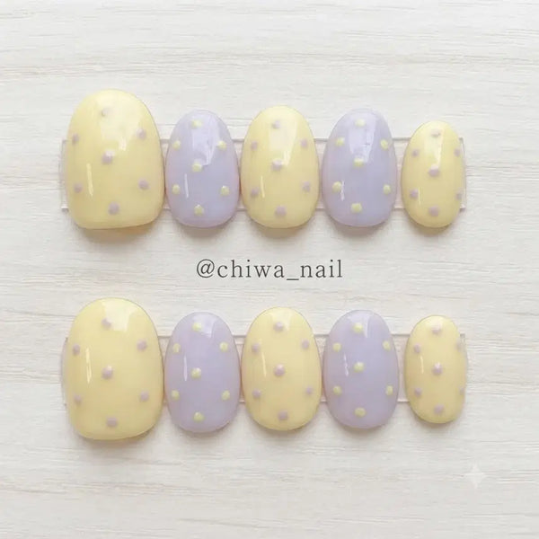 [BUNJANG] Custom Dot Handmade Nail Tips / 주문제작 도트 수제네일팁
