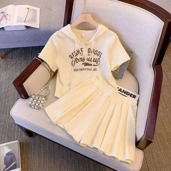 [BUNJANG] Y2K Vintage Retro Half-Sleeve Flare Shorts Training Two-Piece Set (Ivory) / [새상품/원가이하] Y2K 빈티지 레트로 반팔 플레어 반바지 트레이닝 투피스 셋업 (아이보리)