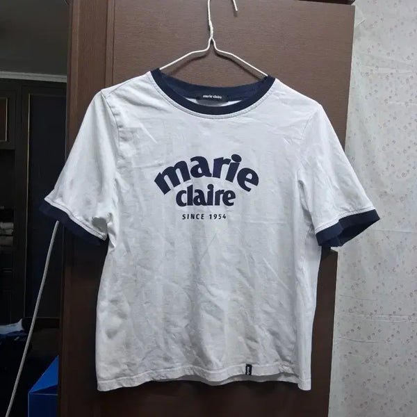 [BUNJANG] Marie Claire White Short Sleeve T-Shirt (Size S) / 마리끌레르 흰색 반팔 티셔츠(S)