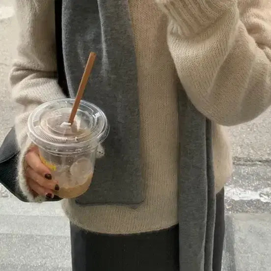 [BUNJANG] Leeteu Kid Mohair Knit Beige / 르에떼 니트