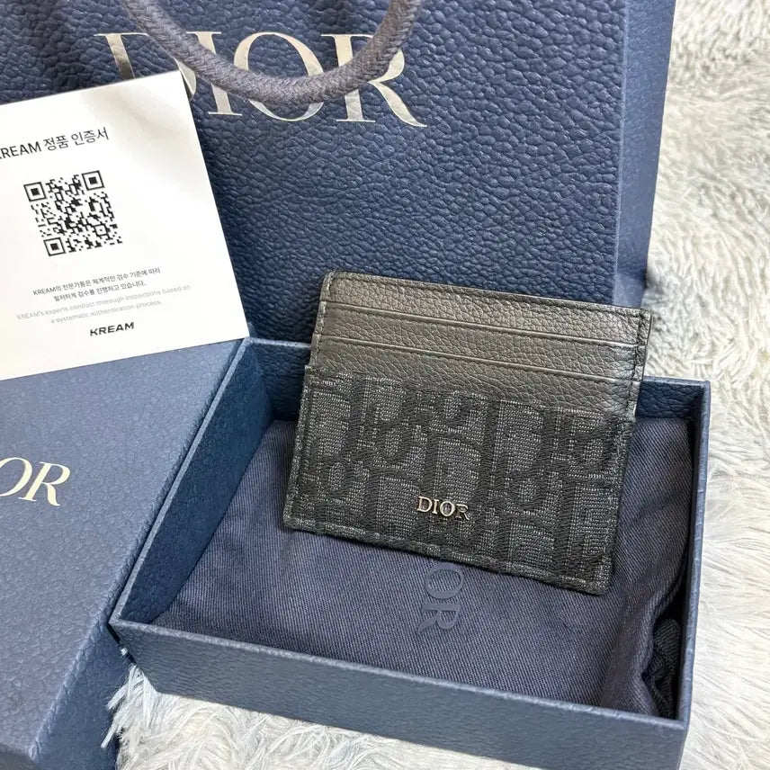 [BUNJANG] Dior Black Oblique Card Holder / [정품,풀구성] 디올 오블리크 카드지갑 블랙